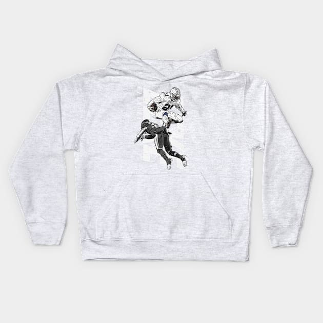 Ezekiel Elliott Dallas Hurdle Kids Hoodie by Buya_Hamkac